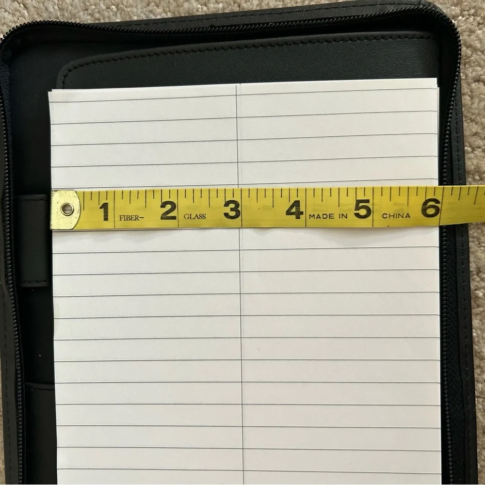 Portfolio faux blk leather 8” x 10” zippered SUPER FAST SHIPPING